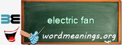 WordMeaning blackboard for electric fan